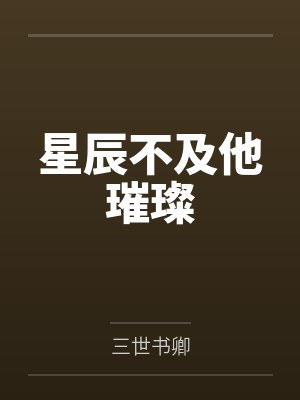 星辰不及他璀璨